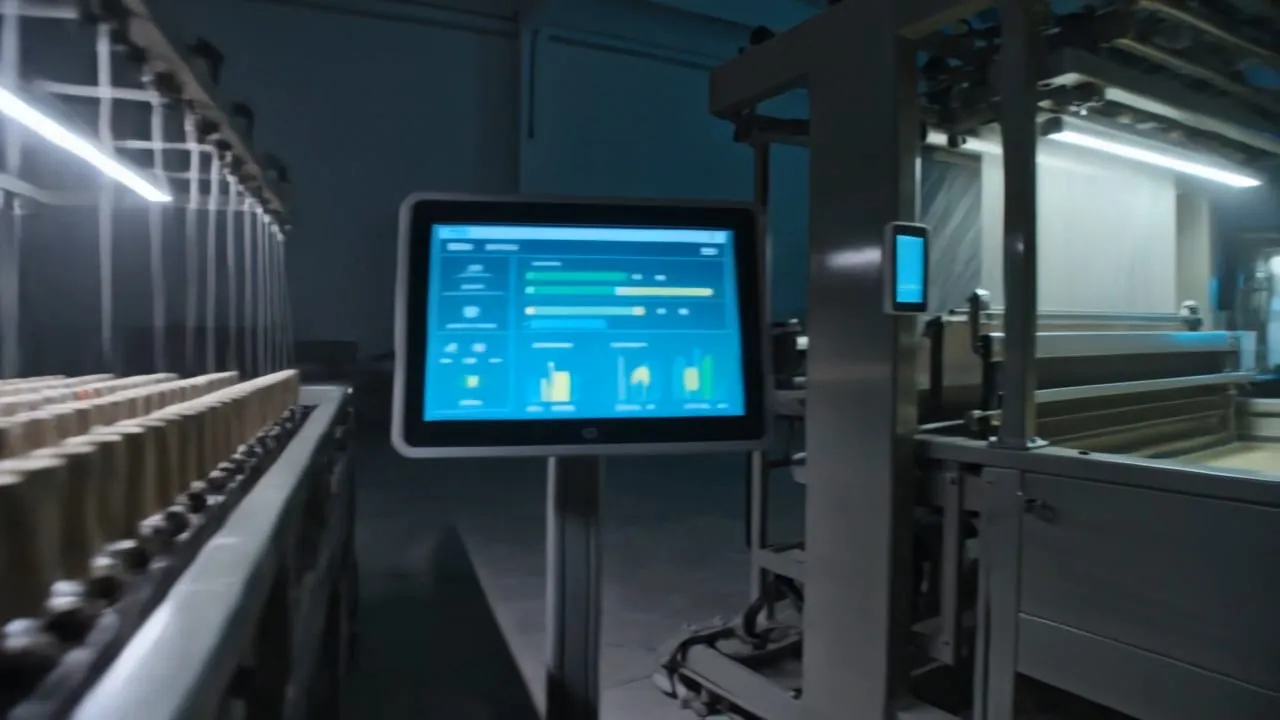 A pass through the six stages of textile production, with Protex terminals at each machine